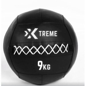 Xtreme Fitness Wall Ball Premium Zwart 9Kg - medicijnbal - medicine ball - wall ball - crossfit - Gewicht bal - medicine ballen - Hyrox Training - Comfortabele grip Voor Krachttraining en Functionele Oefeningen - Wall Ball voor Full Body Workouts