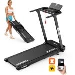 ZIPRO® Forma Lite, Loopband Inklapbaar met Helling, 1-12 km/h, Elektrisch, LED-Display, 12 Programma's, Bluetooth App, Treadmill voor Thuis, Inklapbare met Hellingfunctie, Zwart