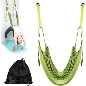 Ze er elastische weerstandsbanden voor yoga en fitness | Yoga krachttraining gymnastiekband | Yoga stretch riem voor revalidatie pilates ballet cheerleading spagaat