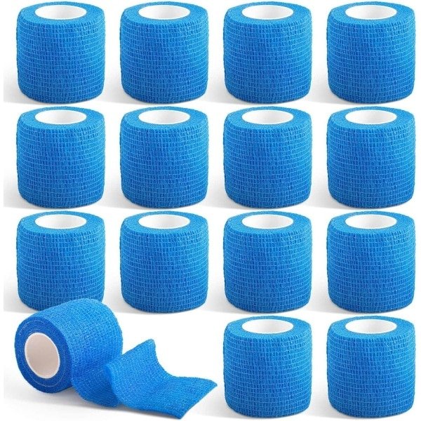 Zelfklevende Bandage voor Sport en Crossfit - Sterke Fixatie - Vingerbescherming - Blauw - Herbruikbaar - Geschikt voor Overal - Diverse Kleuren en Maten