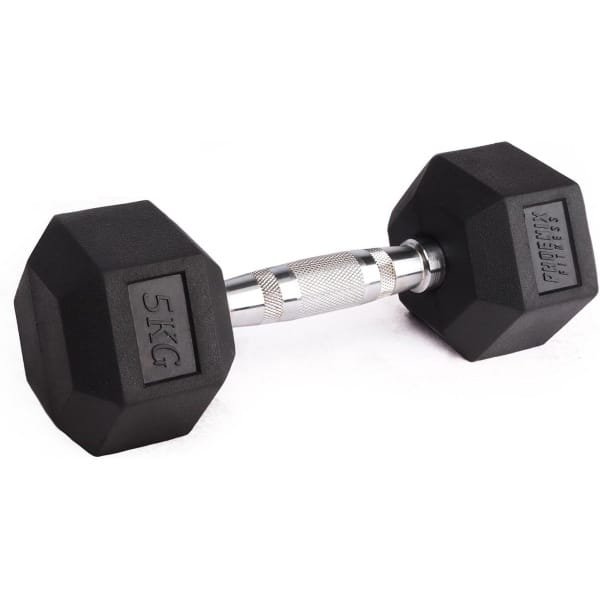 Zeshoekige Dumbbells Rubber Gietijzer Krachttraining Gewicht voor Thuis en Gym