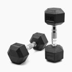 Zeshoekige Dumbbells Rubberen Coating Antislip Grip Krachttraining 1-50 kg