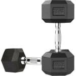 Zeshoekige Dumbbells met Rubberen Buitenlaag voor Krachttraining