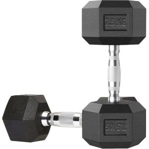 Zeshoekige Dumbbells met Rubberen Buitenlaag voor Krachttraining