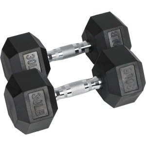 Zeshoekige Gietijzeren Halter met Gestructureerde Grip voor Krachttraining en Thuis Fitness