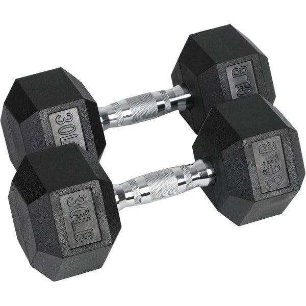 Zeshoekige Gietijzeren Halter met Gestructureerde Grip voor Krachttraining en Thuis Fitness