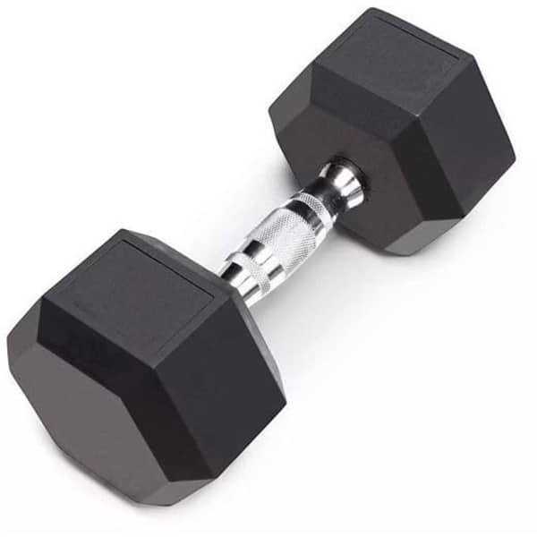 Zeshoekige Halters met Rubber Coating - Ideaal voor Thuis Krachttraining