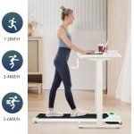 Zubaliya Groene Inklapbare Loopband - 2-in-1 Thuis Fitnessapparaat Met Bluetooth Speaker & LED Display - Snelheid 1-6 Km/u