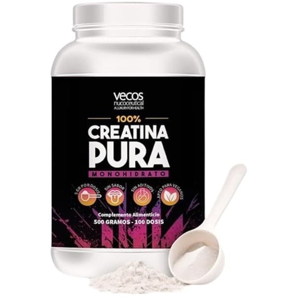 Zuiver creatinemonohydraatpoeder 500 g de poudre|Pure creatine monohydrate powder 500 g of powder|Poudre de monohydrate de créatine pure 500 g de poudre