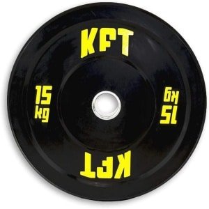 Zwarte Bumper Schijf 15 kg voor Krachttraining