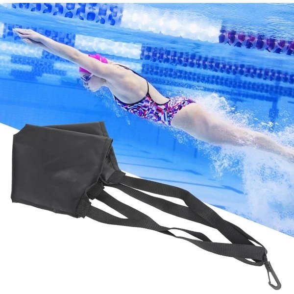 Zwemriem - Krachttraining - Weerstandsriem - Zwemparachute - Zwemharnas - Geschikt voor zwemmen - Rood