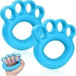 handgreepversterker 2 STKS siliconen handtrainer, 4-vingergreep krachttraining voor krachttrainingsapparaten en stressverlichtingstraining