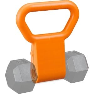 handvat dumbbell - 28 x 23 x 7 cm - voor krachttraining en fitness - oranje
