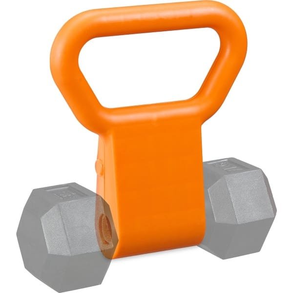 handvat dumbbell - 28 x 23 x 7 cm - voor krachttraining en fitness - oranje