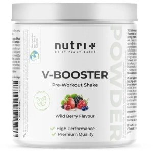 nutri+ Vegan Pre-workout: V-BOOSTER 400 g - smaak: Wild Berry