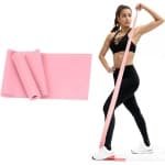 1 Stuks Weerstandsband Voor Dames En Heren - Elastische Fitnessband Latexvrij - Voor Krachttraining - Yoga En Thuisworkouts - Roze - 58.8in