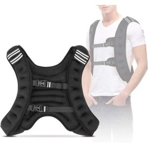 10kg Verzwaard Vest voor Krachttraining - Verstelbaar Gewichtsvest met Brede Schouderbanden voor Fitness - Neopreen en IJzeren Granules