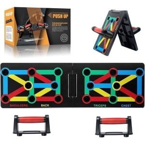 12-in-1 Push Up Board - Vouwbare Push-Up Grepen - Krachttraining Apparaat voor Effectieve Training van de Spieren van de Bovenlichaam - Schouders - Borst - Rug - Triceps