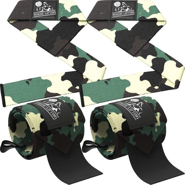 2 Paar Polsbandjes en Lifting Straps voor Krachttraining en Fitness