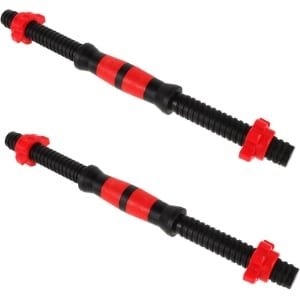 2 Stuks Halterstangen met Schroefdraad en Sluitingen voor Fitness en Krachttraining