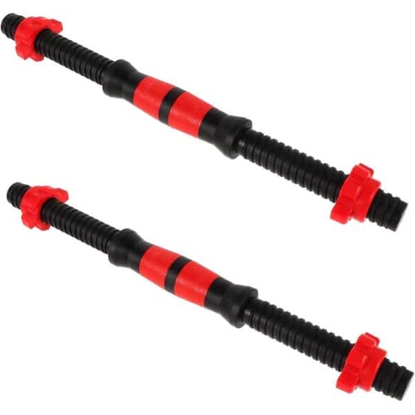 2 Stuks Halterstangen met Schroefdraad en Sluitingen voor Fitness en Krachttraining
