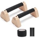 2 Stuks Houten Parallettes Stangen voor Push-ups, Calisthenics en Krachttraining