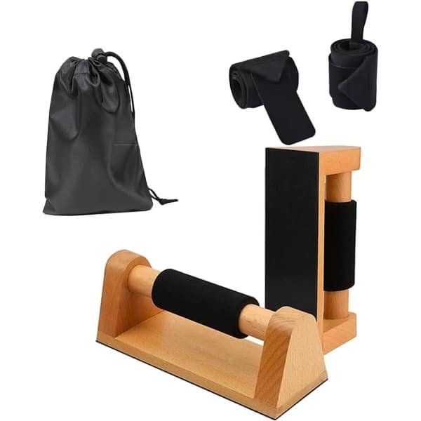 2 Stuks Houten Push-up Standaards en Handgrepen voor Krachttraining