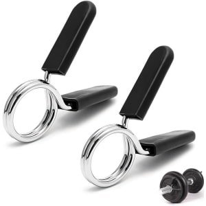 2 Stuks Lange Halterklemmen met Veersluiting voor Gewichtheffen en Krachttraining