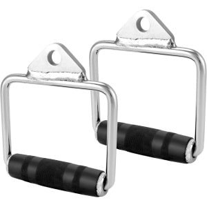 2-delige kabeltrekhandgrepen met rubberen grip, ideaal voor lat pull oefeningen en krachttraining