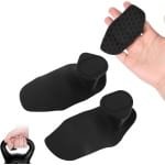 2 stuks - Grip Pad, siliconen fitnessgrip, antislip en duurzame grip voor sportschooltraining, pull-ups, halters, krachttraining 9,5 x 4,5 cm (zwart)