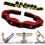 2 stuks elastische fitnessbanden - krachttraining - pedaalelastiek - fitnessweerstandsband - trainingsbanden voor training en yoga - 8 krachtniveaus - fitnessaccessoires - workoutbanden