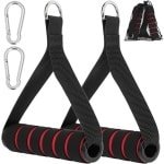 2 stuks weerstandsband handvatten met 2 karabiners - Fitness accessoires voor krachttraining en workout