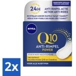 2 x NIVEA - Nachtcrème - Q10 POWER Anti-Rimpel - Voor alle huidtypen - Met Q10 & Creatine - 50 ml - Nivea Q10 - Anti-rimpel Crème - Nachtcrème - Rimpels Verminderen - Fijne Lijntjes