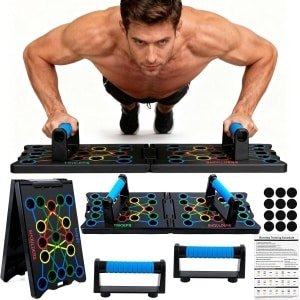 24-in-1 Multifunctioneel Push-up Board: Opvouwbare Krachttraining voor Borst, Rug & Triceps | Home Gym Oefenmateriaal