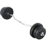 25 kg SZ Curlset met EZ Stang en 6 Gewichtsschijven voor Krachttraining