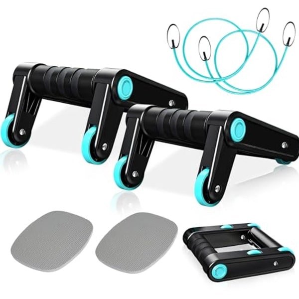 3-in-1 Buiktrainer met Weerstandsband en Push-up Grepen voor Effectieve Krachttraining