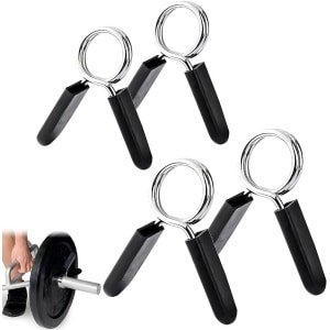 4 Stuks Halter Klemmen voor Gewichten (25mm & 28mm) - Veersluiting voor Krachttraining