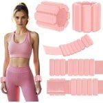 450 Gram Siliconen Pols- en Enkelgewichten - Weighted Band - 2 Stuks Gewichtsmanchetten voor Fitness en Krachttraining - Geschikt voor Thuis, Sportschool en Reizen