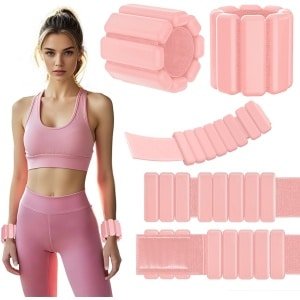 450 Gram Siliconen Pols- en Enkelgewichten - Weighted Band - 2 Stuks Gewichtsmanchetten voor Fitness en Krachttraining - Geschikt voor Thuis, Sportschool en Reizen