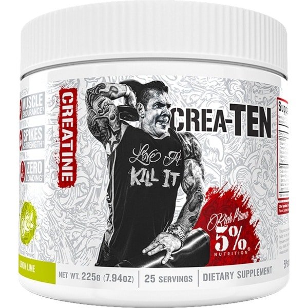 5% Nutrition - Rich Piana Crea-TEN (225g) Lemon Lime - Creatine - Creatine-Mix