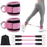 5-delige Weerstandsband Set met Enkelbanden voor Fitness en Krachttraining