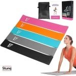 5-delige fitnessbanden set voor thuisworkouts - elastische weerstandsbanden voor krachttraining