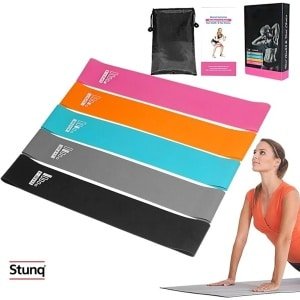 5-delige fitnessbanden set voor thuisworkouts - elastische weerstandsbanden voor krachttraining