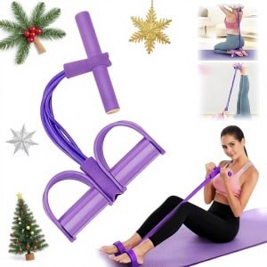 6-buizen Weerstandsband met Pedalen voor Full-Body Fitness en Krachttraining