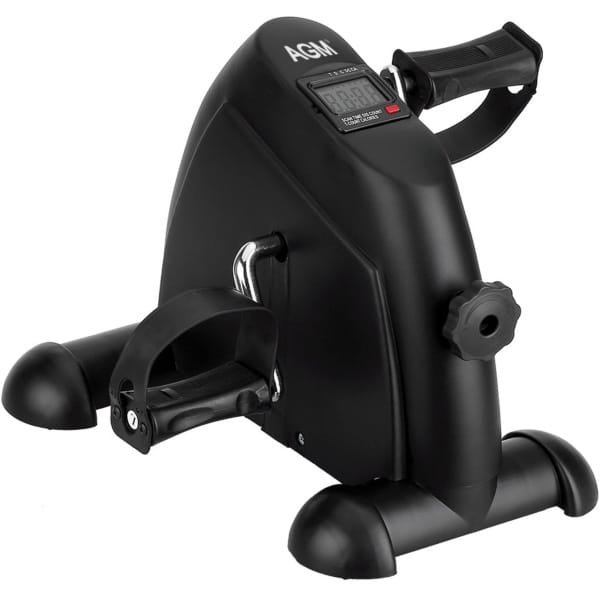 AGM Stoelfiets D01.1 - Bureaufiets - Deskbike - Fietstrainer - Mobiliteitstrainer - Instelbare weerstand - Hometrainer - Met LCD scherm - Fitness - Zwart