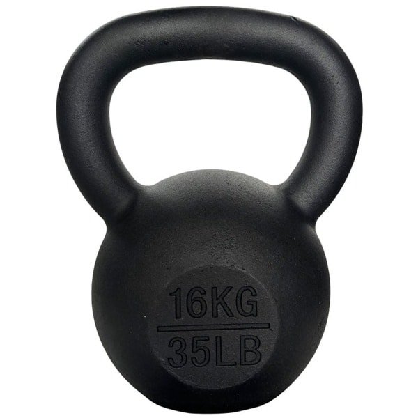 AJ-Sports Kettle Bell Pro Gietijzer 16kg - Kettlebell - Gewichten - Krachttraining - Zwart - Fitness - Geschikt voor Crossfit & Fitness