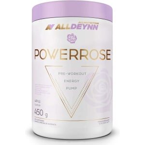 ALLDEYNN POWERROSE Apple - Pre-Workout Poeder 450g - 20 Ingrediënten - Met Caffeine - 22,5g per portie - 20 Porties - Nutriworld