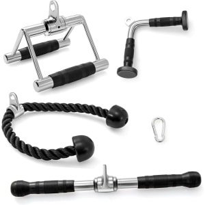 Accessoireset voor Kabelmachine: Handgrepen, Touw en Stangen voor Krachttraining