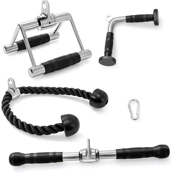 Accessoireset voor Kabelmachine: Handgrepen, Touw en Stangen voor Krachttraining