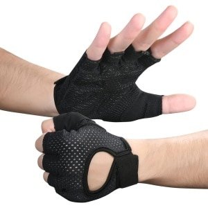 Ademende Trainingshandschoenen met Microfiber Stof, Antislip Siliconen Palm voor Gewichtheffen, Crossfit en Fietsen, Geschikt voor Mannen en Vrouwen